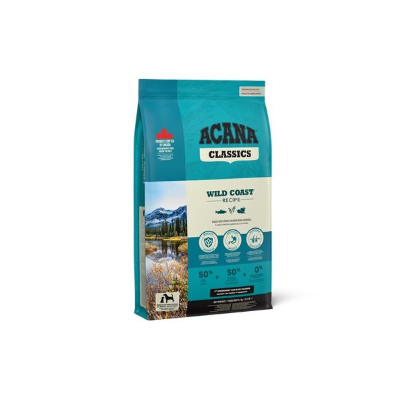 ACANA DOG WILD COAST (9,7 Kg)- Crocchette per cani con salmone, aringa e cereali nobili