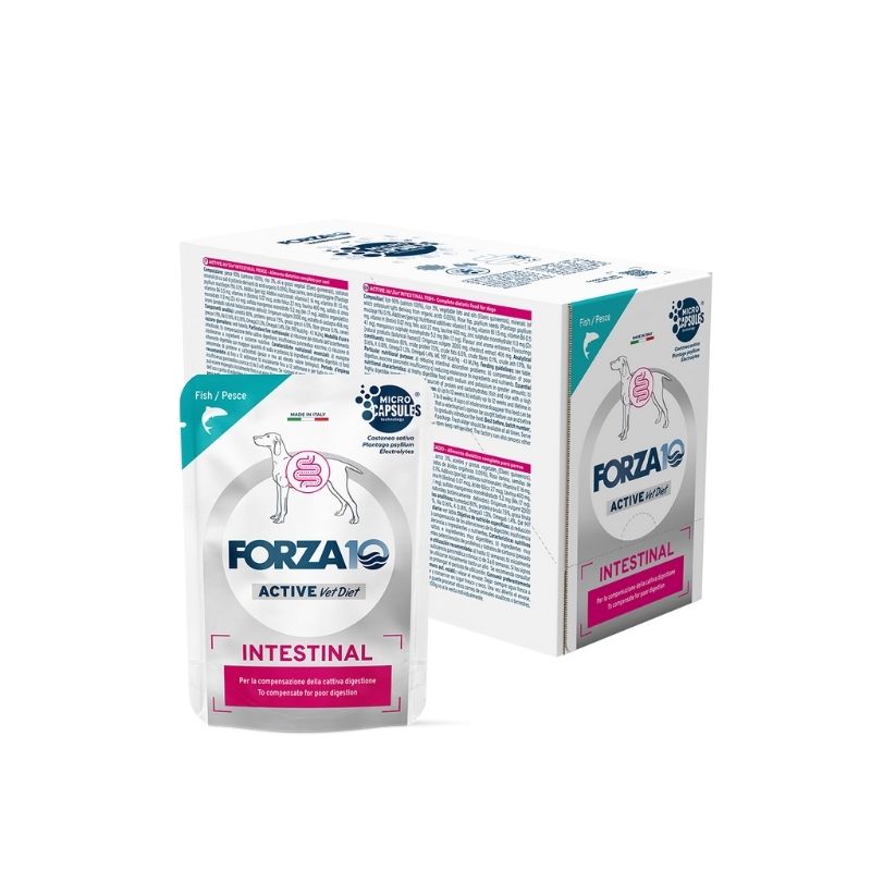FORZA10 CANE INTESTINAL PESCE PATE' (12x100 gr) - Alimento dietetico per cani con sensibilità intestinale