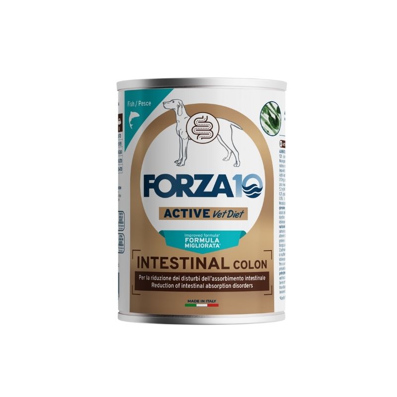 FORZA10 CANE INTESTINAL COLON PESCE PATE' (390 gr) - Alimento dietetico per cani con sensibilità intestinale