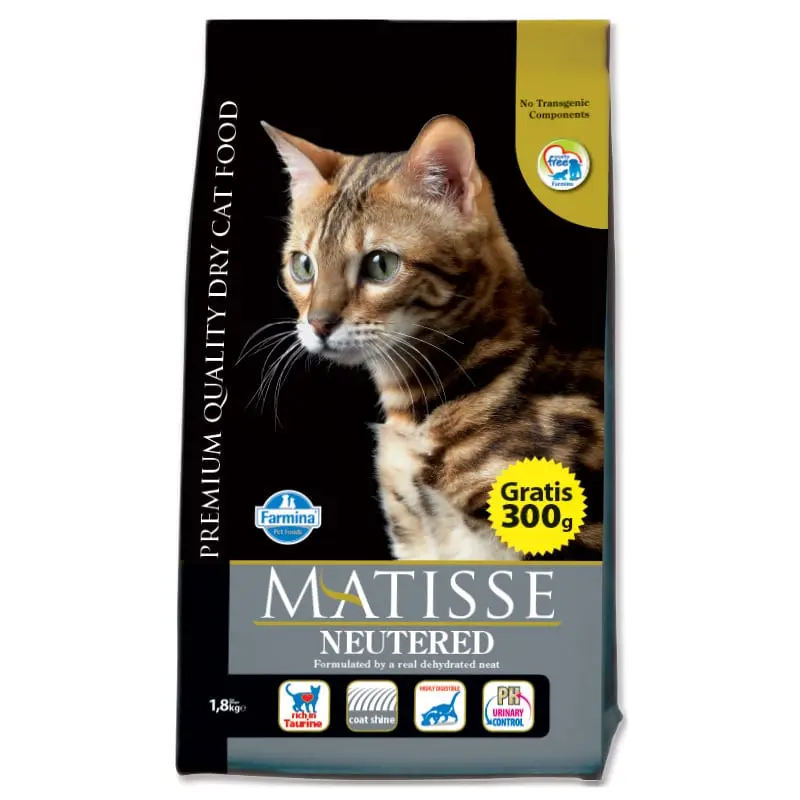 Croquetas Farmina Matisse Neutered Para Gatos - Sabor Pollo, 1.5 Kg, Para Gatos Esterilizados